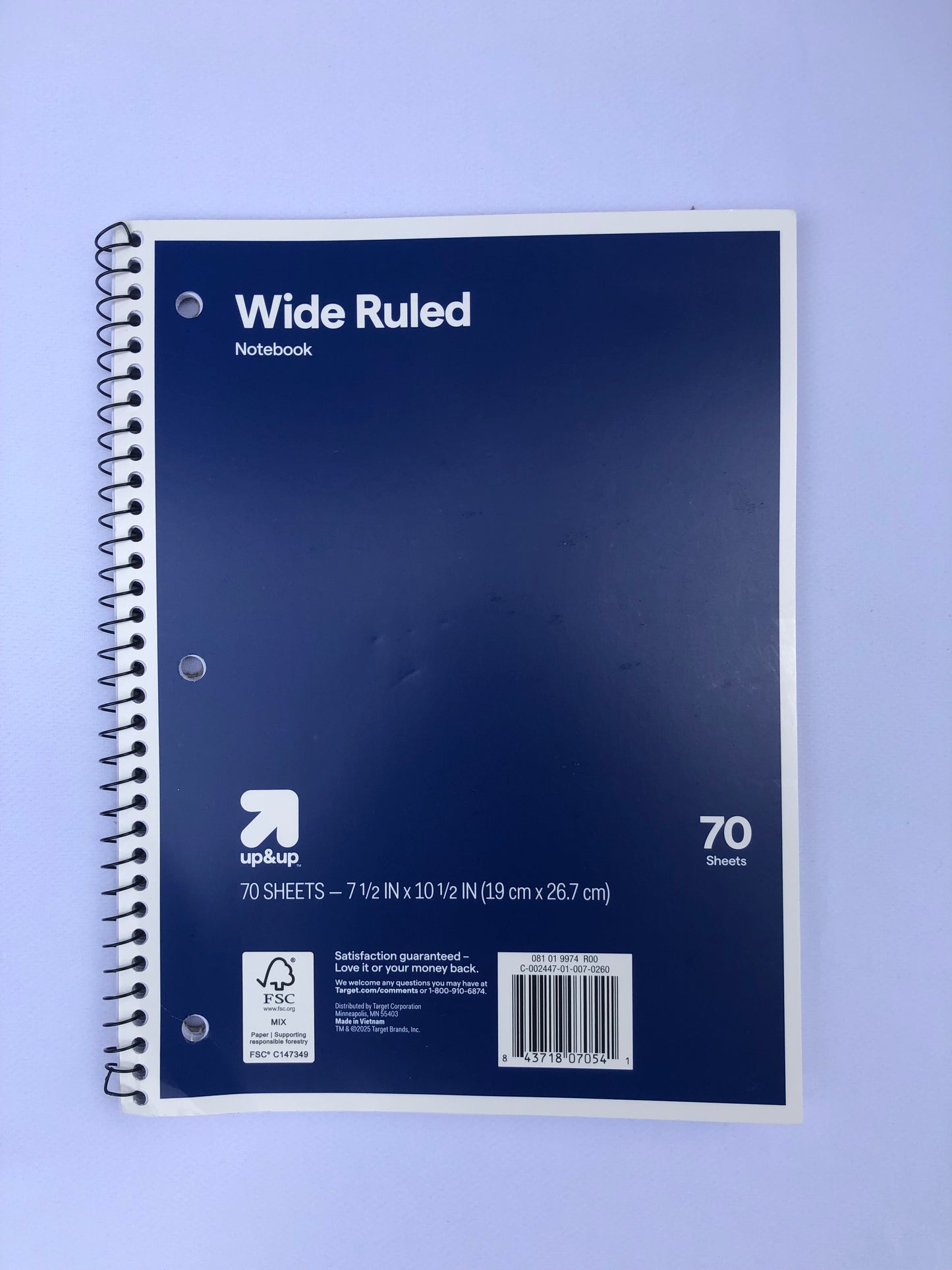 Spiral Wide Ruled Notebooks