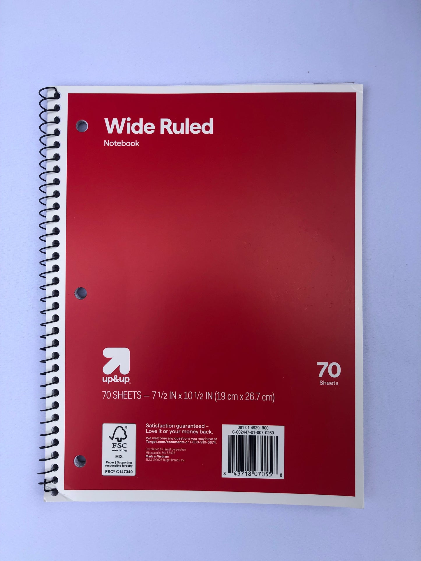 Spiral Wide Ruled Notebooks