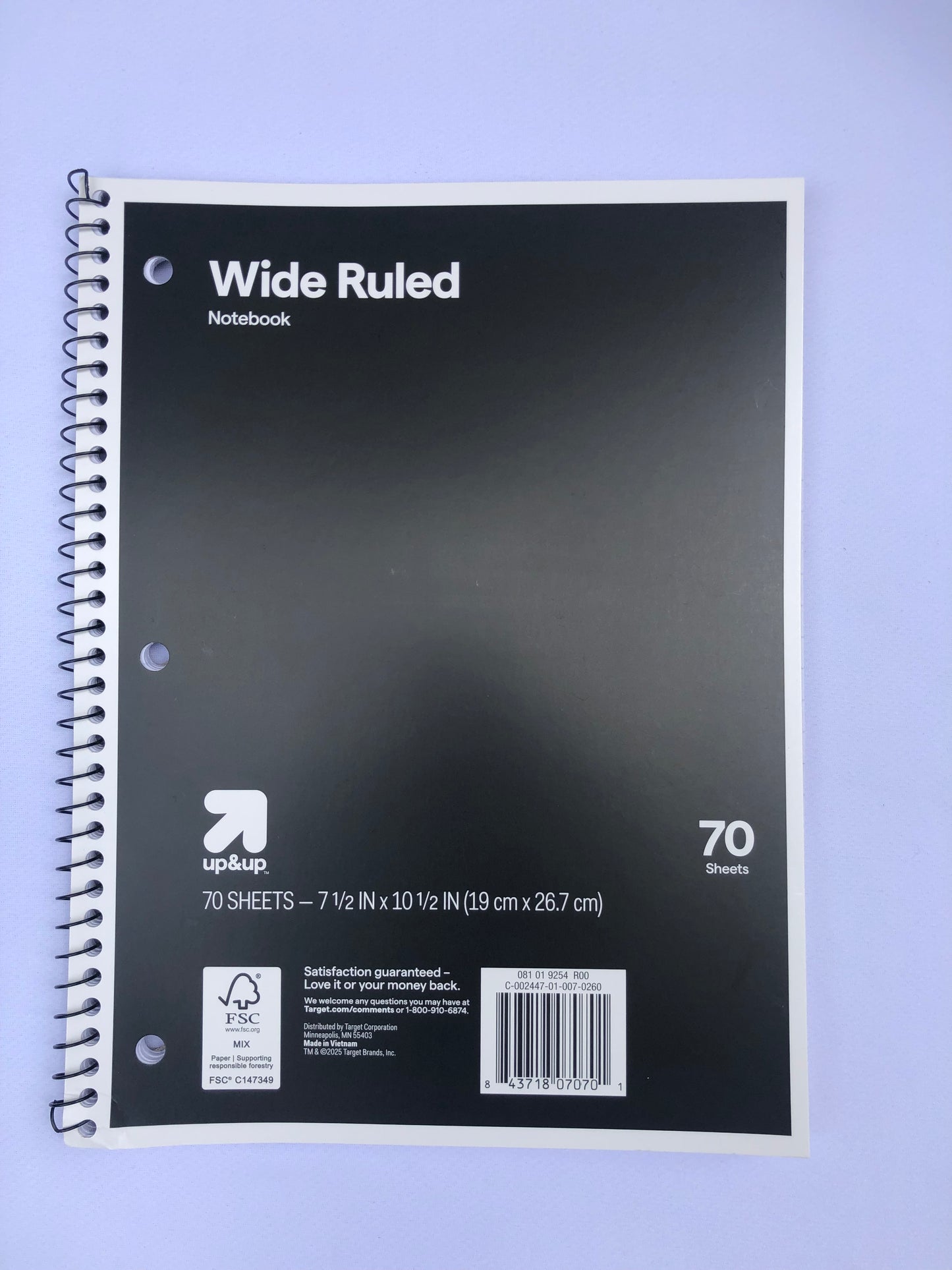 Spiral Wide Ruled Notebooks