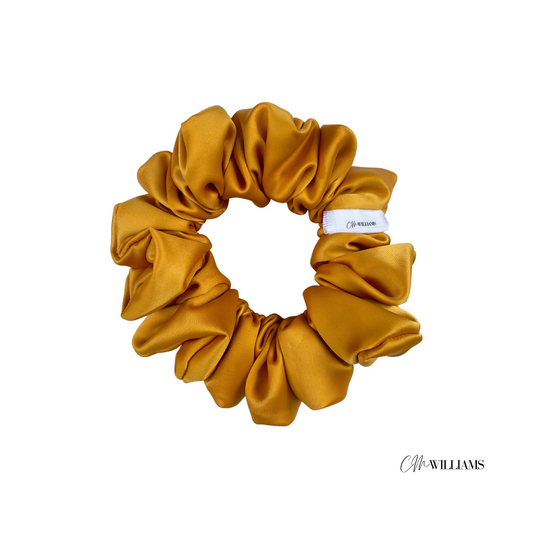 Yellow Satin Scrunchie