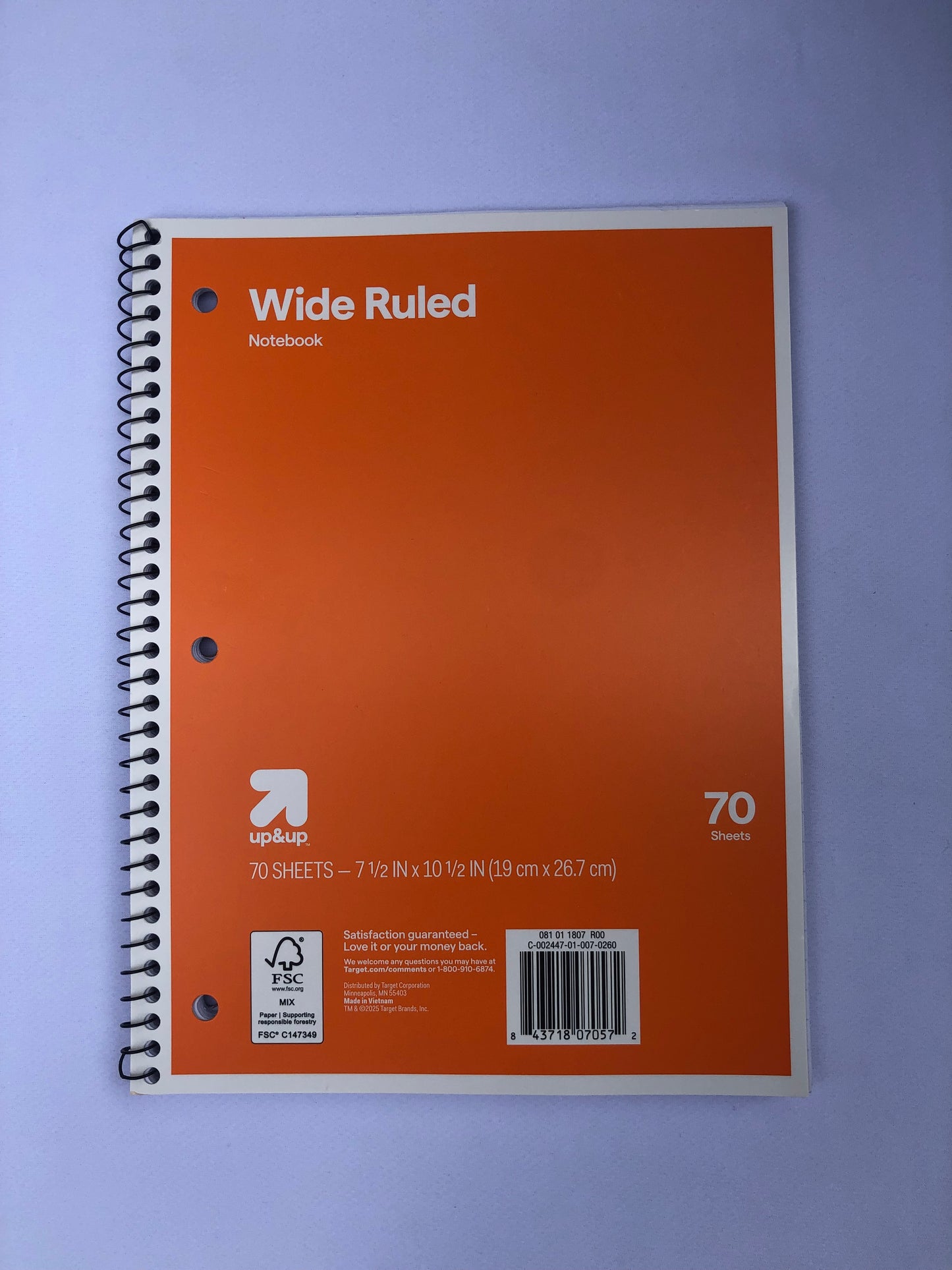 Spiral Wide Ruled Notebooks