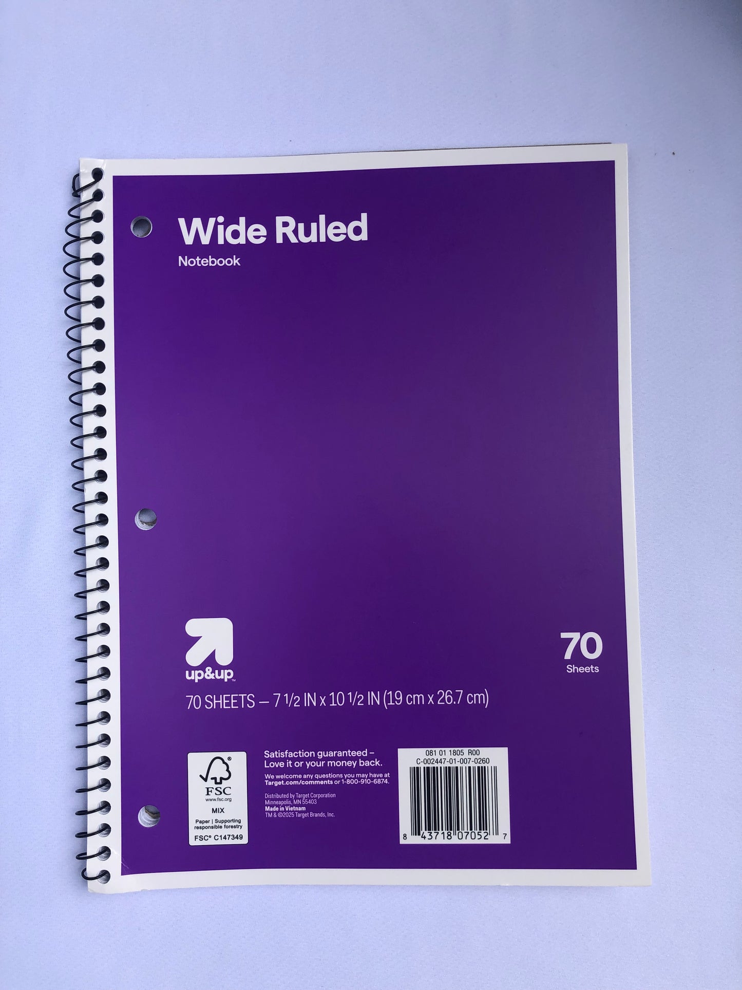 Spiral Wide Ruled Notebooks