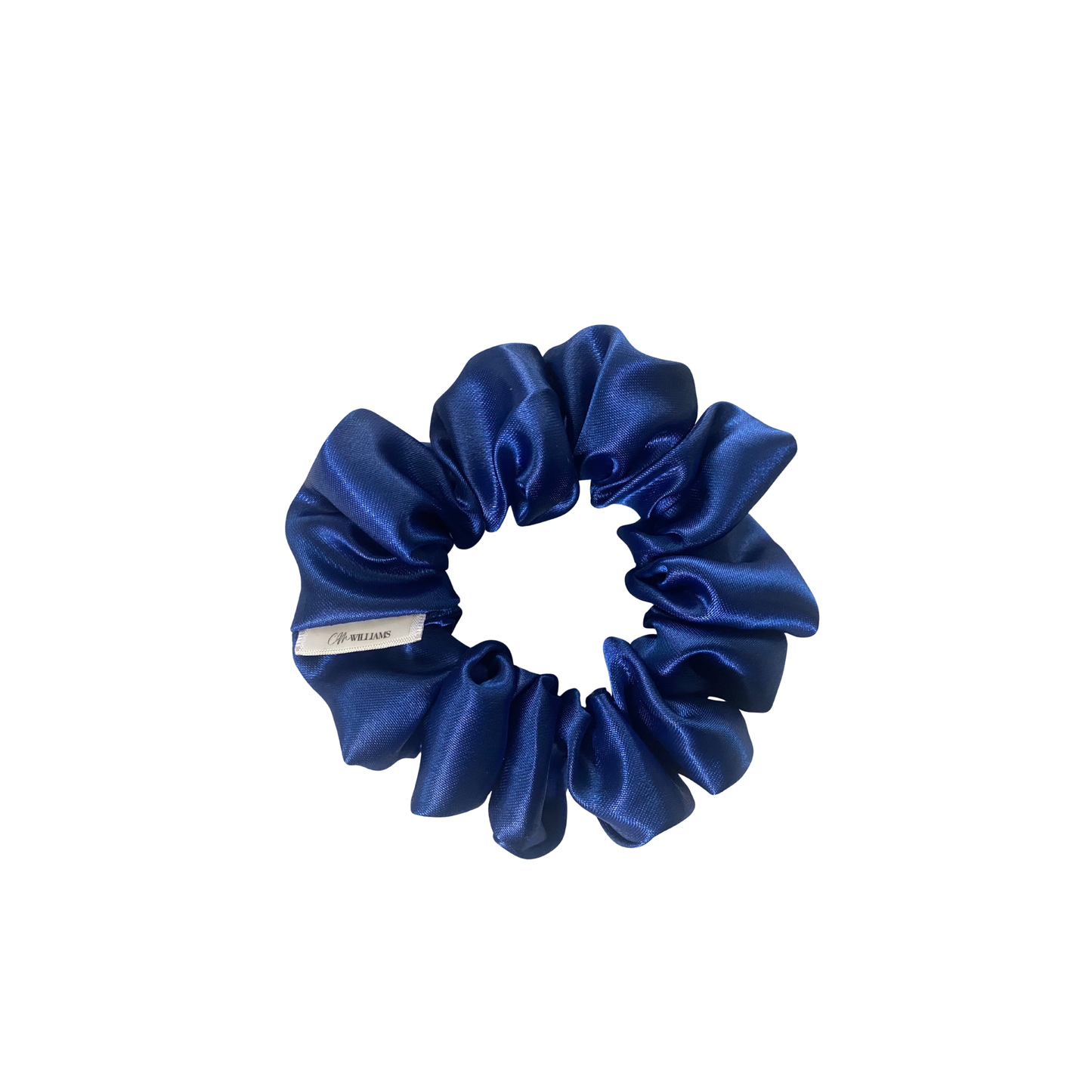 Blue Satin Scrunchie